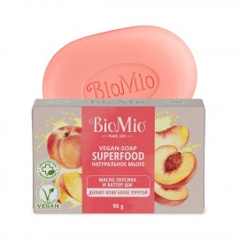 Мыло натуральное BioMio Персик и масло Ши Superfood 90г