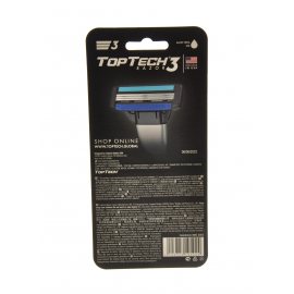 Станок бритвенный TopTech Razor 3 1шт 2кас 3лезвия, совместим с Gillette Mach3