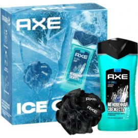 Подарочный набор AXE (Гель д/душа и шампунь 250мл 2в1+Мочалка) ICE CHILL 2023