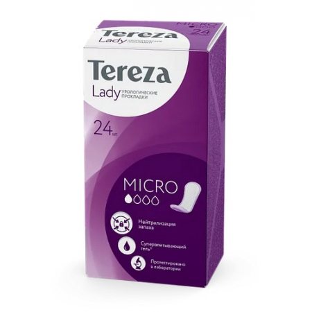 Прокладки TEREZA урологические 24шт Lady Micro