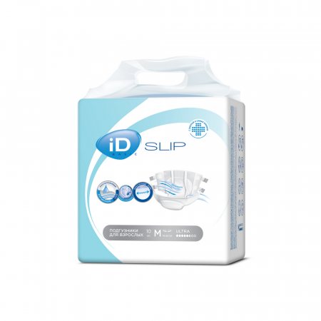 Подгузники для взрослых iD Slip Basic Medium 10шт Ultra 70-130см