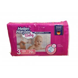 Подгузники HELEN HARPER Baby 6-10кг 70шт midi 3