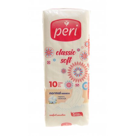 Прокладки PERI с крылышками 10шт Classic Normal Soft