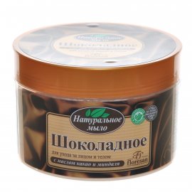 Мыло густое ФЛОРЕСАН Натуральное Для лица и тела Шоколадное Ароматерап. 450г