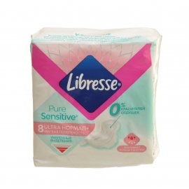 Прокладки LIBRESSE с крылышками 8шт Ultra Normal Pure sensitive