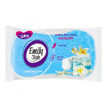 Губка для тела Emily Style поролоновая Восьмерка Premium By Fresh Idea, Силуэт 140х90х50см