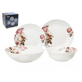 Набор столовой посуды Lavenir 19пр стеклокерамика Чайные розы YF20032 тонк,белый