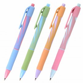 Ручка BRAUBERG Шариковая автоматическая Синяя Ultra-RT Pastel 0.7мм, линия 0.35мм,цвета в асс-те