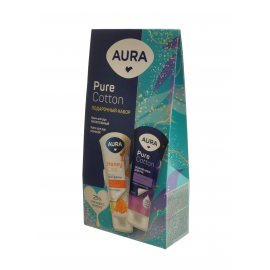 Подарочный набор AURA (Кр.д/рук питат.75мл+Кр.д/рук ночн.75мл) Pure Cotton