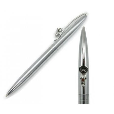 Ручка Шариковая Синяя СМ-106 Мишка 0.5мм серебро,пов.механизм