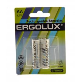 Аккумулятор ERGOLUX NH-AA2700BL2, NI -MH 2шт,1.2 V,