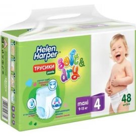 Подгузники-трусики HELEN HARPER Soft&Dry 9-15кг 48шт maxi 4