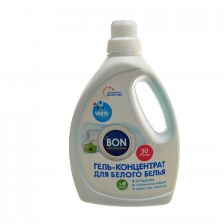 Средство для стирки гель BON professional White eco,концентрат,30стирок,б/фосфатов 1.50л