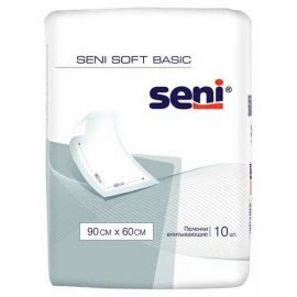 Пеленки SENI SOFT BASIC гигиенические 90х60 10шт д/взр