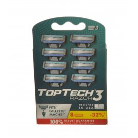 Кассета сменная для бритья TopTech Razor 3 8шт