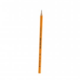 Карандаш ATTOMEX Черно-графитный 1шт НВ б/ластик, корпус оранжевый
