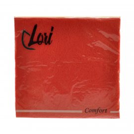 Салфетки бумажные LORI Comfort 16шт 33х33 Двухслойные Красные