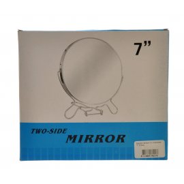 Зеркало двухстороннее металл D=16см "7"