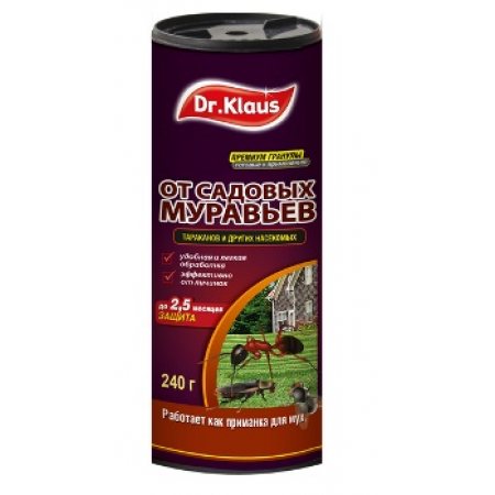 Инсектицид DR.KLAUS Гранулы от муравьев, тараканов и др.насек. 240г