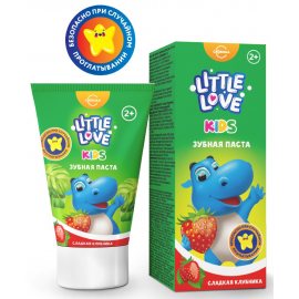 Зубная паста LITTLE LOVE Сладкая клубника 2+ 62г