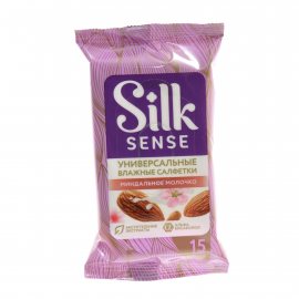 Салфетки влажные OLA! Silk Sense 15шт Универсальные Миндальное молочко