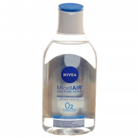 Мицеллярная вода NIVEA 3в1 Для нормальной и комбинированной кожи MICELLAIR Дыхание кожи д/лица,глаз и губ 400мл
