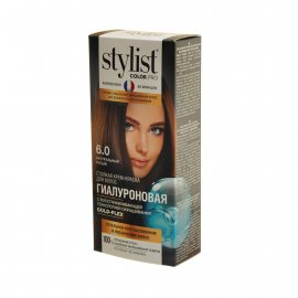 Крем-краска для волос STYLIST COLOR PRO стойкая тон 6.0 натуральный русый Гиалуроновая серия 115мл