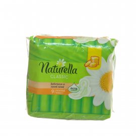 Прокладки NATURELLA Classic с крылышками 9шт Normal Ромашка