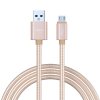 Кабель для зарядки телефонов FORZA PLUS Флоренция micro USB, 1.5м,1.5А, ткан.опл,3цв