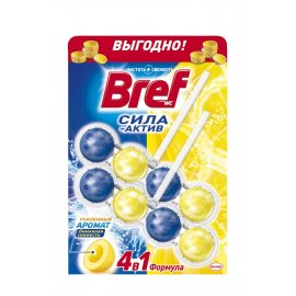 Освежитель для унитаза BREF Сила-Актив Подвеска 2х50г Лимонная свежесть