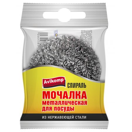 Мочалка для посуды Avikomp CLEIN SET Металлическая 1шт спираль