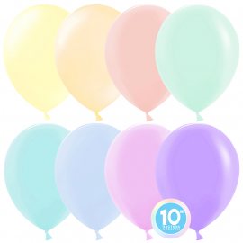 Шары воздушные Дон Баллон 100шт 10"/25см, Ассорти, Макарунс, Pastel Matte