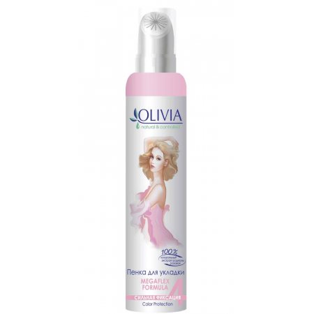 Пенка для волос OLIVIA Сильная фиксация 4 С экстрактом родиолы розовой 150мл