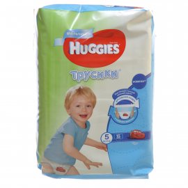 Подгузники-трусики для мальчиков HUGGIES 13-17кг 15шт