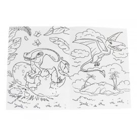 Раскраска Динозавры, 4 листа,215х290