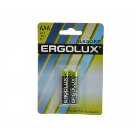 Батарейка ERGOLUX Алкалиновая LR03 AAA 1.5В 2шт