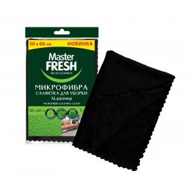 Салфетка для пола Master Fresh 1шт 50х60см микрофибра XL-size черная