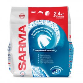 Стиральный порошок SARMA для всех типов стирки Отбеливание Горная свежесть 2.40кг