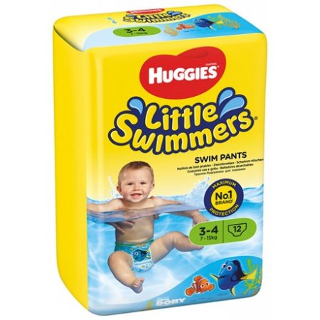 Подгузники-трусики для плавания HUGGIES Little Swimmers 7-15кг 12шт р.3-4