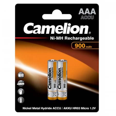 Аккумулятор CAMELION 900mAh AAA Ni-Mh BL-2 NH-AA900BP2 1.2V, 2шт на блистере