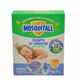 Фумигатор+Жидкость MOSQUITALL от комаров 30 ночей Нежная защита 30мл