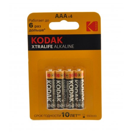 Батарейка KODAK XTRALIFE Алкалиновая LR03 AAA 4шт