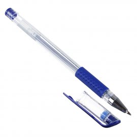 Ручка ClipStudio Гелевая Синяя с резин.держ.14.9см, наконечн.0.5мм