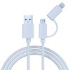 Кабель для зарядки телефонов FORZA PLUS 2в1,Micro USB. IP