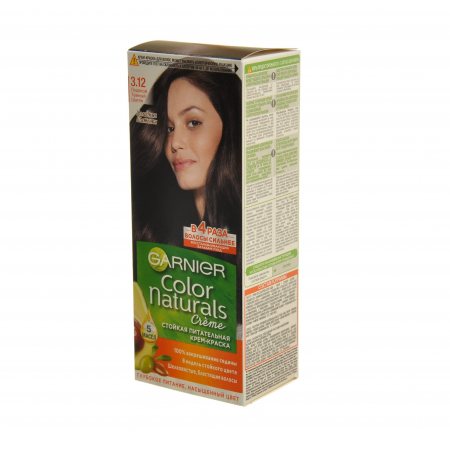 Крем-краска для волос GARNIER COLOR NATURALS стойкая 3.12 Ледяной темный шатен