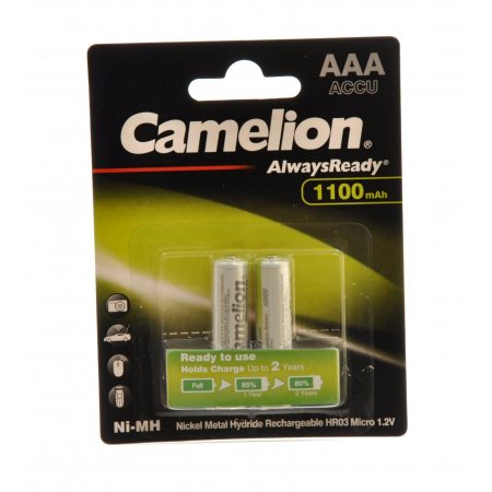 Аккумулятор CAMELION 1100mAh ААА NI-Mh 2шт NH-AAА1100BP2, 1.2В