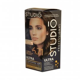 Крем-краска для волос STUDIO стойкая 6.71 Холодный коричневый д/седых, ULTRA