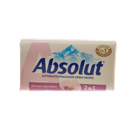 Мыло туалетное ABSOLUT Cream Антибактериальное Дикая орхидея 2в1,масло чайн.дерева+пантенол 90г