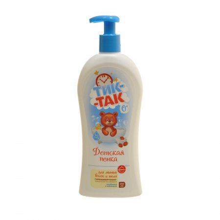 Пенка для мытья волос и тела ТИК-ТАК Клубника с молоком гипоаллерг. 350мл