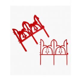 Заборчик декоративный Лилия красный 295х30,5см